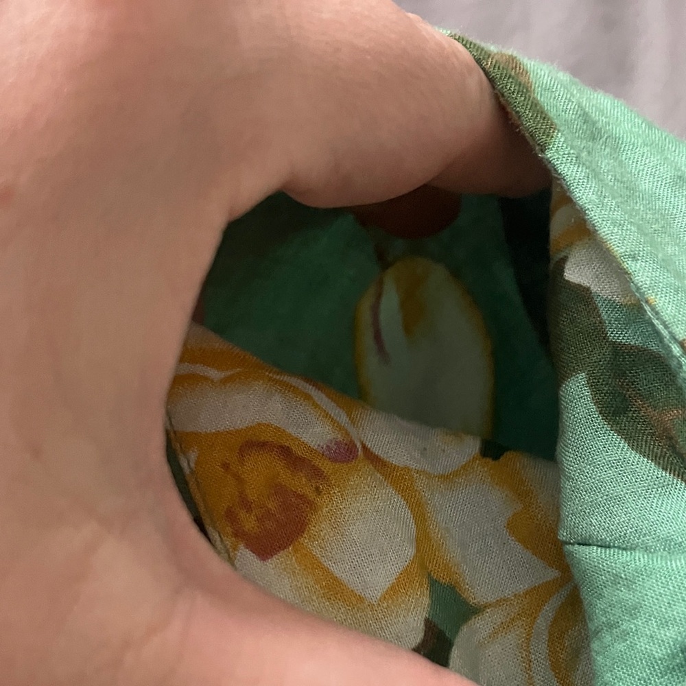 POCKETS!! Green Midi Floral Dress - Picture 4 of 4